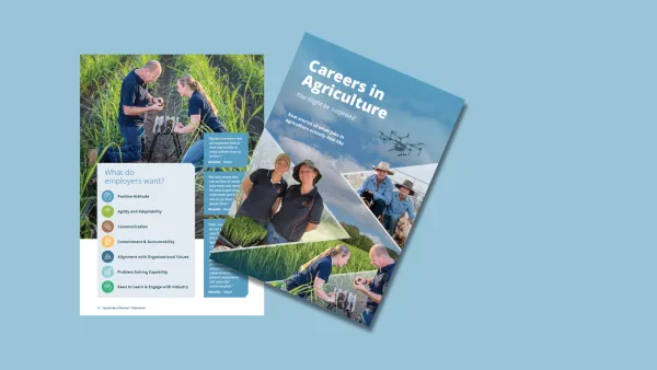 Careers in Ag Magazine Front cover and inside page