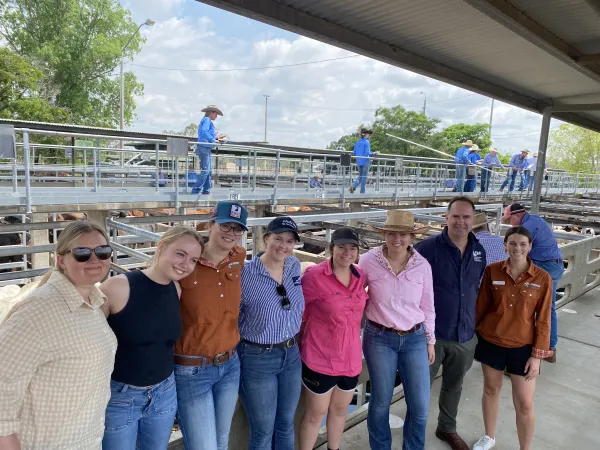 AEWPP trainees with Adam K cattle sale